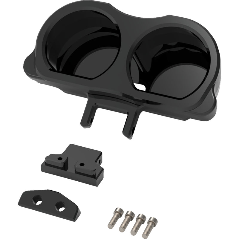 LA Choppers Dual Gauge Mount For Performance Risers Dual Black - LA-7397-03B For Harley Road Glide 2015-2022