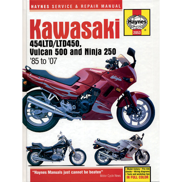 HAYNES HM-2053 M2053 Motorcycle Repair Manual — Kawasaki, Motorcycle Manual - Kawasaki EN450/500