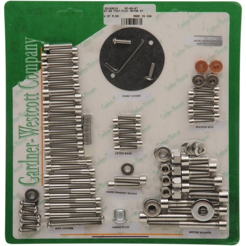 Gardner-Westcott Bolt Kit - SP-80-87 For Harley Softail 1987-1999