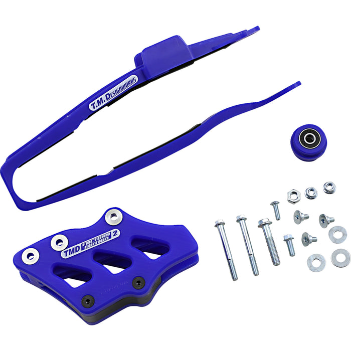 T.M. DESIGNWORKS 1231-1397 YCP-OR8-BU Chain Guide and Slider Kit Chain Guide/Slider - Blue - Yamaha