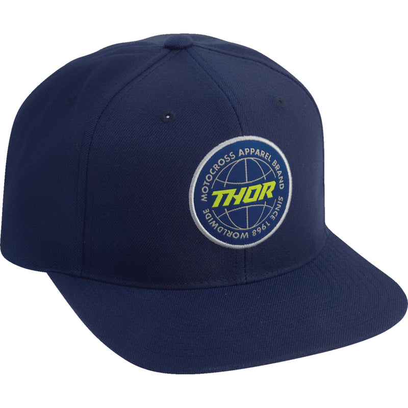 THOR 2501-4153 Global Snapback Hat Global Hat - Navy