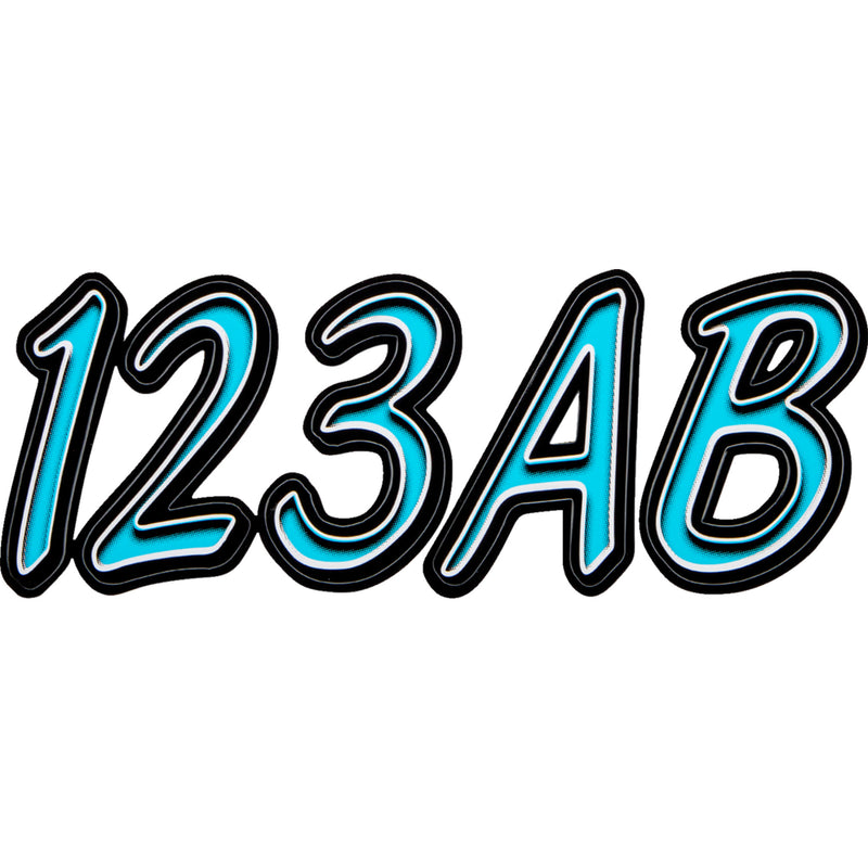 HARDLINE 4320-2552 CYBKG400 Sticker Kit 400 cyan/black