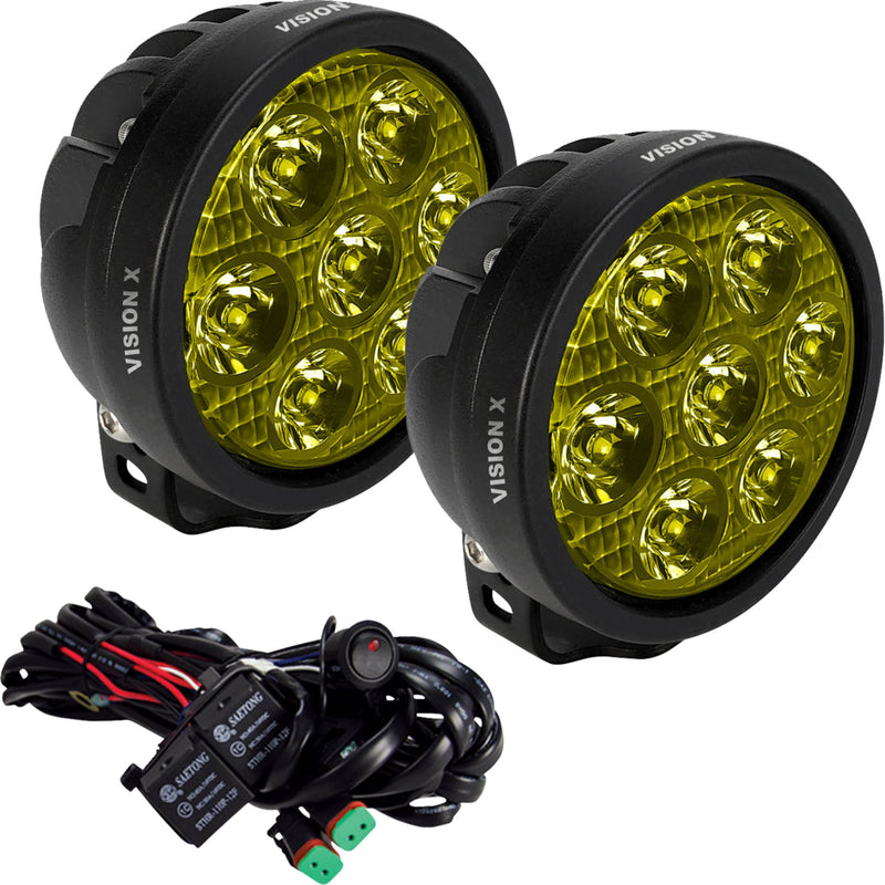 VISION X 2001-2917 9957807 Cannon Race Series 7 LED Light Light Cannon - Spot Beam - Selective Yellow Lens