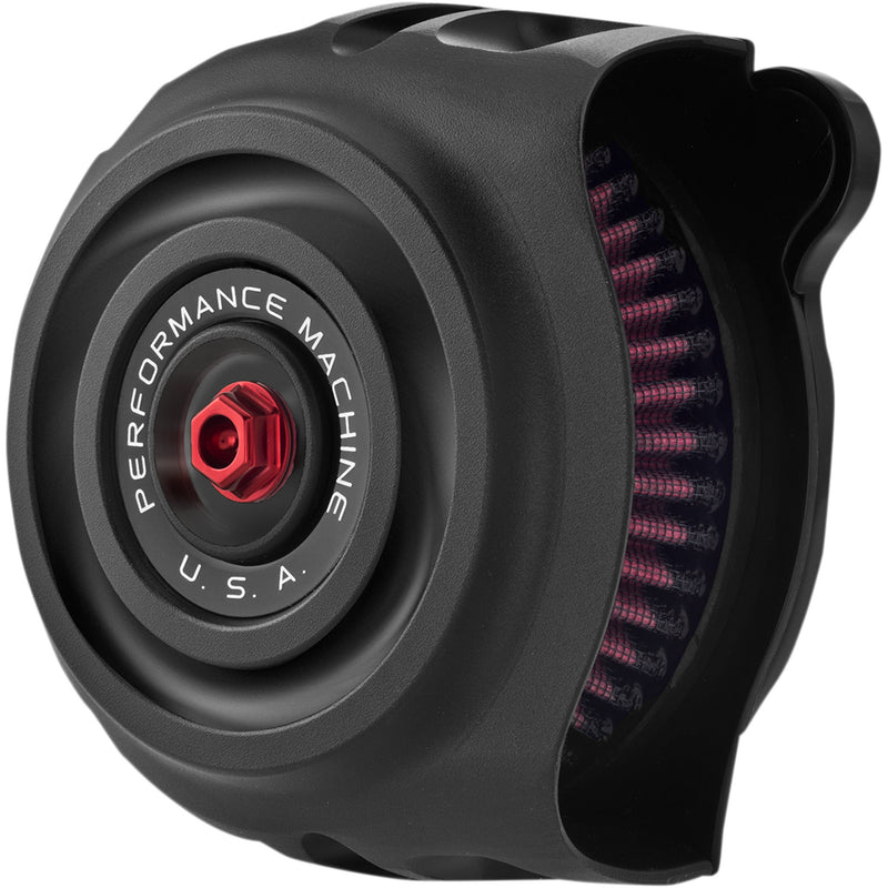 Performance Machine Vintage Air Cleaner - 0206-2142-SMB For Harley Motorcycles 2017-2023