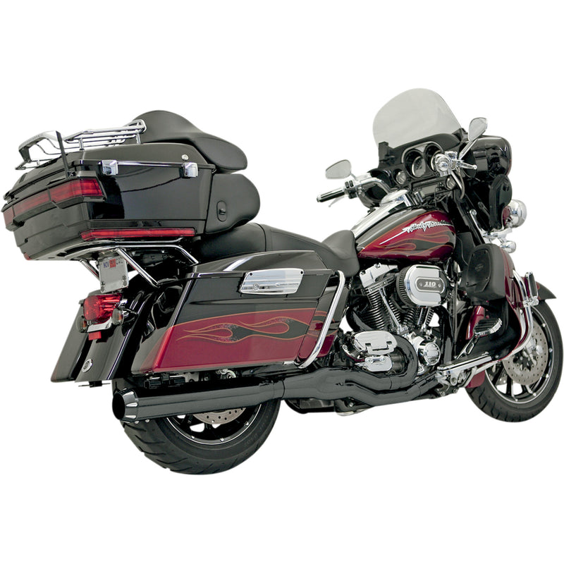 Bassani Xhaust Road Rage 2-Into-1 Exhaust System - FLH-757B For Harley Touring 1995-2016