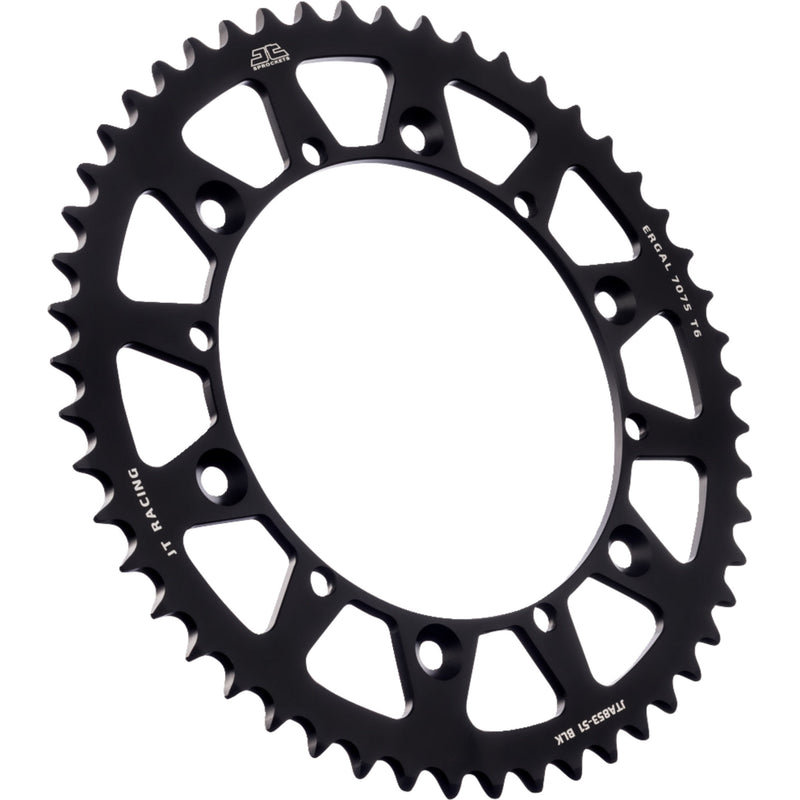 JT SPROCKETS 1211-2607 JTA853.51BLK RaceLite Aluminum Rear Sprocket Rear Sprocket - Black - 51 Tooth - Yamaha