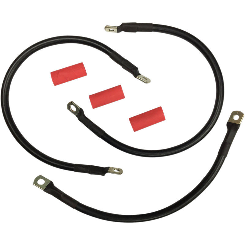 Drag Specialties Battery Cable Kit - 2113-0668 For Harley Super / Sport / Disc / Low 1982-1988