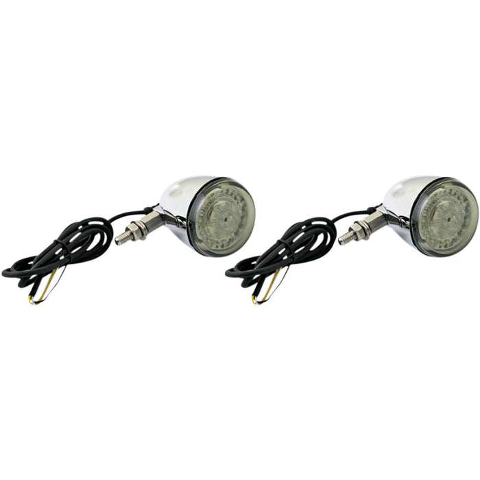 CUSTOM DYNAMICS 2020-1734 PB-UNV-FTS-AW-C ProBEAM Universal LED Bullet Bezel Turn Signals - Chrome/Clear