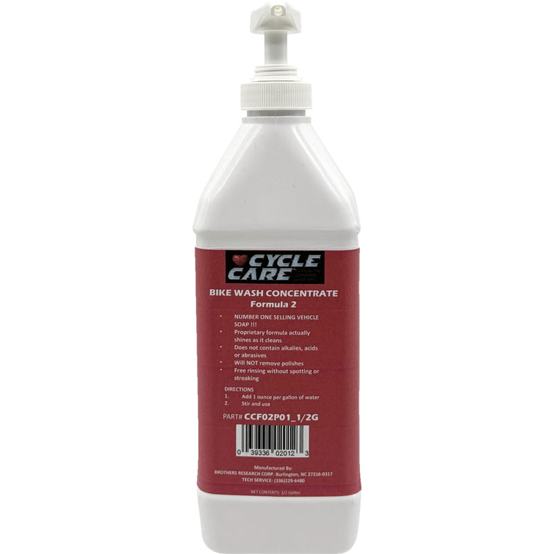 CYCLE CARE FORMULAS 3704-0434 CCF02P01_1/2G Formula 2 Cycle Bike Wash Concentrate Formula 2 Bike Wash - Bag in Box - 1/2 U.S. gal.