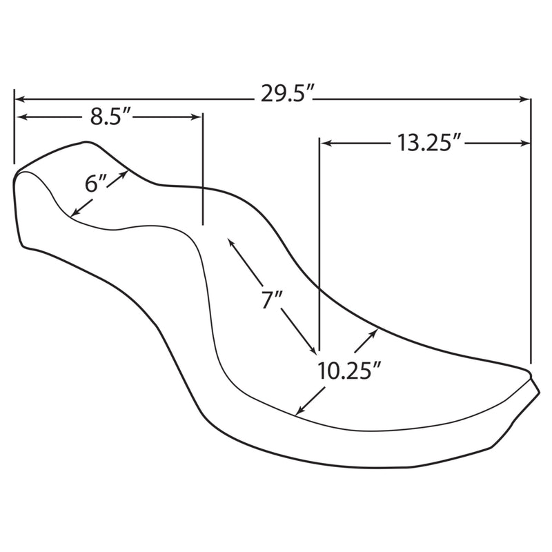 Drag Specialties Mini King And Queen Seat - 0805-0093 For Harley Motorcycles 1958-1984