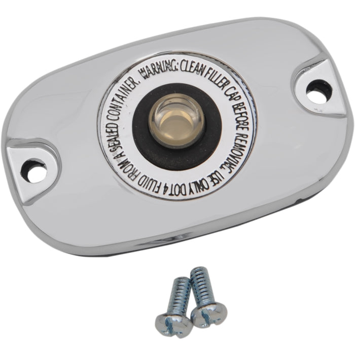 DRAG SPECIALTIES 1731-0541 Rear Brake Master Cylinder Cover Kit Rear Master Cylinder Cover - Chrome