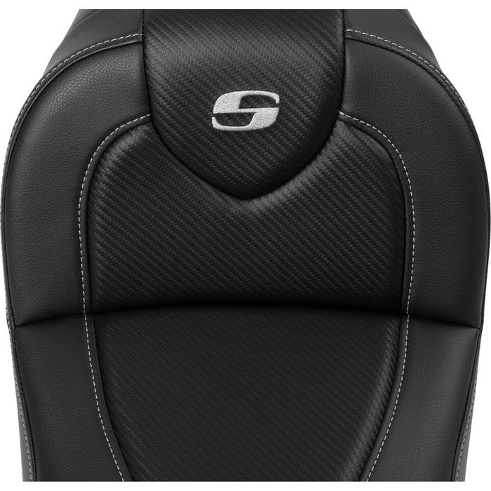 SADDLEMEN 0803-0750 804-05-185 RoadSofa™ Seat - Carbon Fiber - without Driver Backrest - FXDWG '04-'05