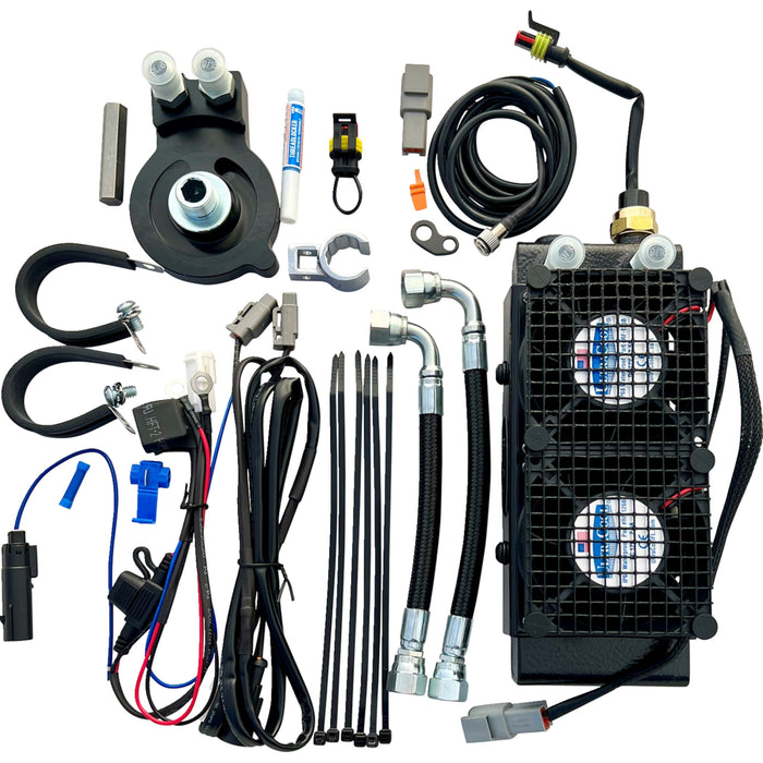 ULTRACOOL 0713-0226 SMT8-3 Oil Cooler Kit naked - black - softail/touring/trike