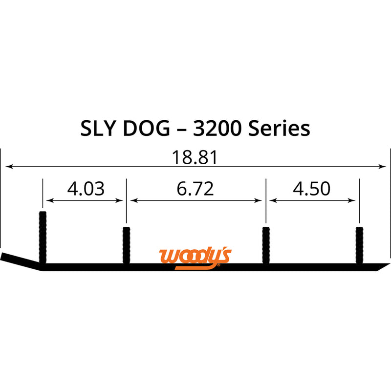 WOODY'S 4612-0254 WSL-3200 Executive Series™ Flat-Top® Wear Bars Executive Series™ Flat-Top® Runner