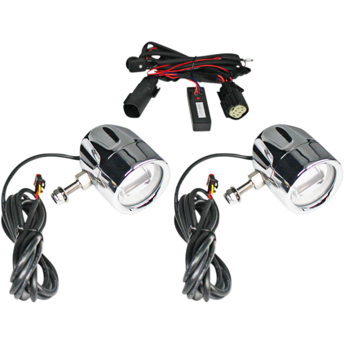 CUSTOM DYNAMICS 2001-2196 PB-FOG-BCM-C ProBEAM® LED Halo Fog Lamps - LED Fog Light - BCM - Chrome