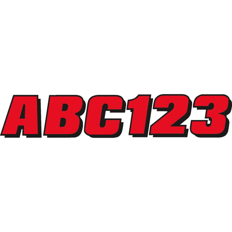 HARDLINE REBLK320 REBLK320 Watercraft ID Kit I.D. Sticker Kit - 320 Series - Red