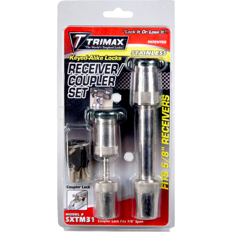 TRIMAX 4010-0047 SXTM31 Premium Coupler and Receiver Lock Set Coupler and Receiver Lock - 7/8"