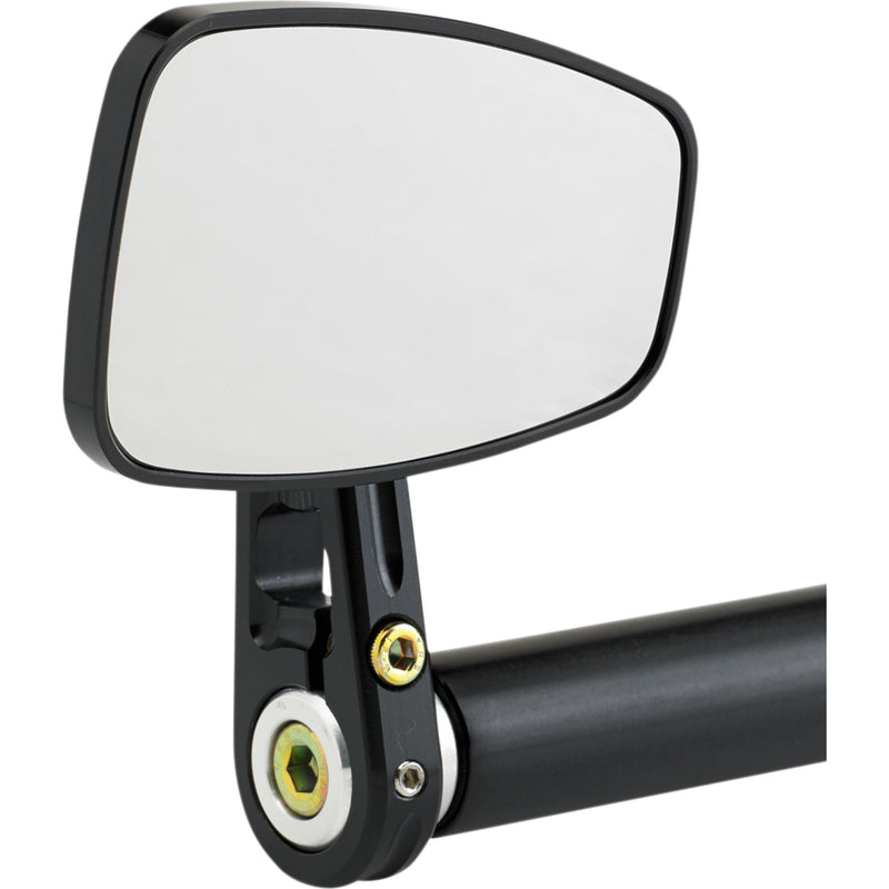 Joker Machine Cafe Style Bar End Mirror Cafe Side View Rectangle Black Straight - 09-314-DB