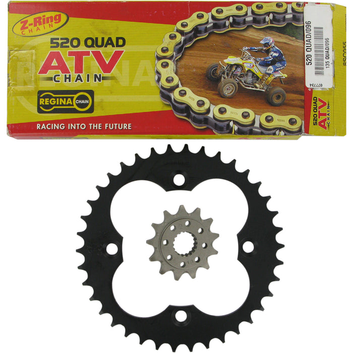REGINA 1230-0207 135QUAD/096KHO027 Chain and Sprocket Kit honda - trx 450r/er - '06-'14