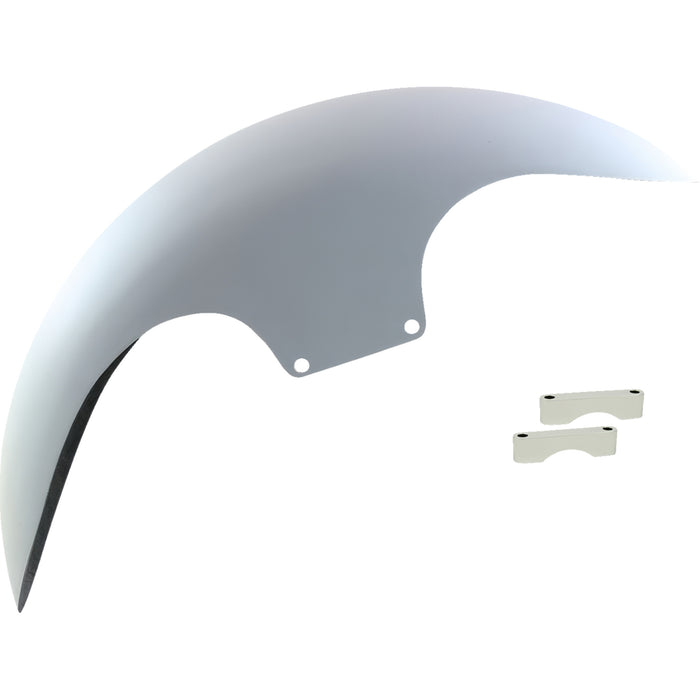 PAUL YAFFE BAGGER NATION 1401-0961 PYO:CAFE-19-13E-C-C Super-Lite Cafe Front Fender for OEM Wheels - 19" - Chrome Spacers