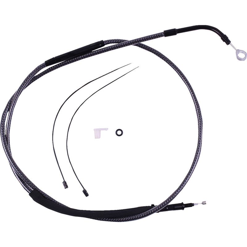 Magnum Shielding High-Efficiency Polished Karbonfibr Clutch Cable 67-3/4" - 72362HE For Harley Touring 2021-2024