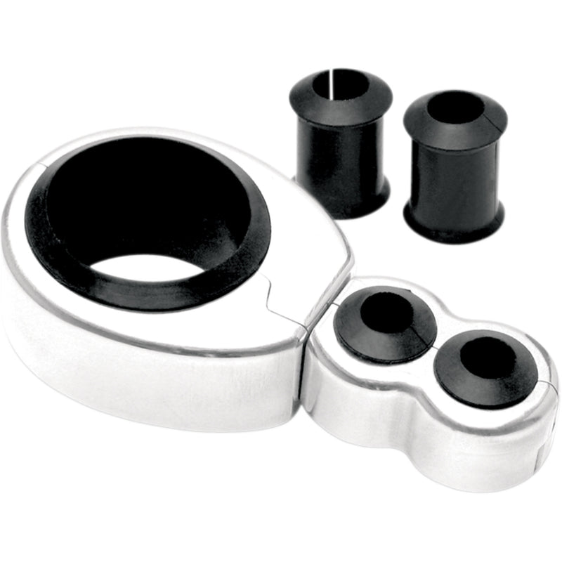 MOTION PRO 0658-0007 11-0044 Cable Clamp — Cable Clamp Cable Clamp - Dual - 1-1/8" Mounting Diameter - Chrome