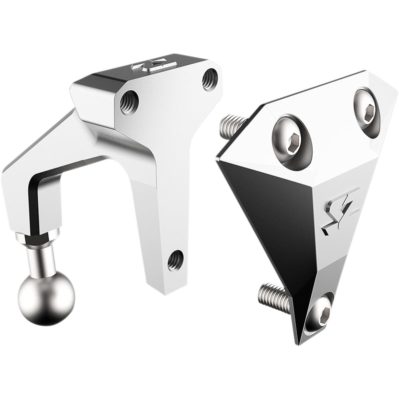 SEIZMIK 0640-1405 56-18027 Halo R Rear View Mirror with Cast Aluminum Bezel - Maverick X3 Mirror - Halo R - Rear View - Rectangle - Silver - Can Am Maverick X3
