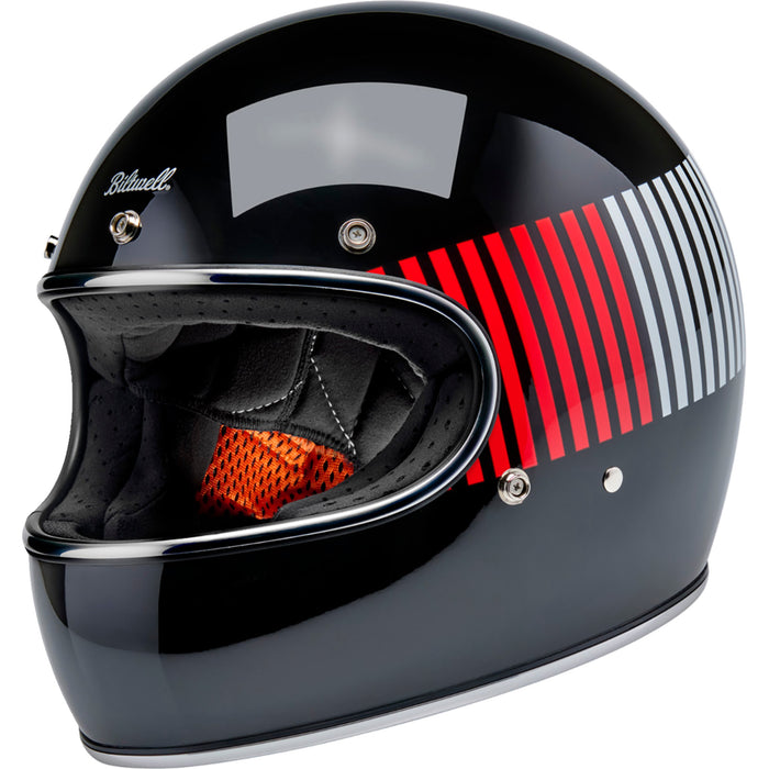 BILTWELL Gringo Raceflow Helmet - Black/Red/White/Blue