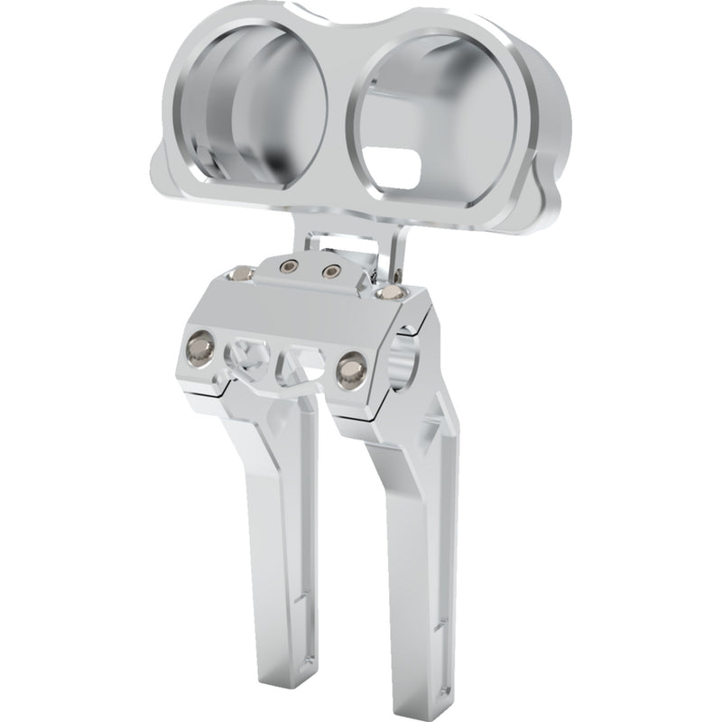 LA Choppers Dual Gauge Mount For Performance Risers Dual Raw - LA-7397-03R For Harley Road Glide 2015-2022