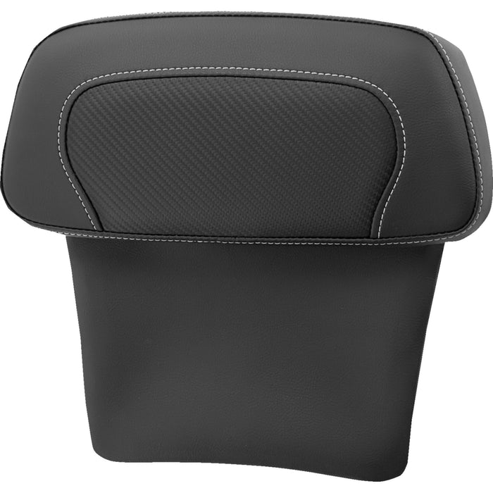 SADDLEMEN 0822-0557 814-07-CPACK-CF Chopped Tour Pak Backrest Pads RoadSofa™ - Carbon Fiber Inset - FLT/FLH '14-'23