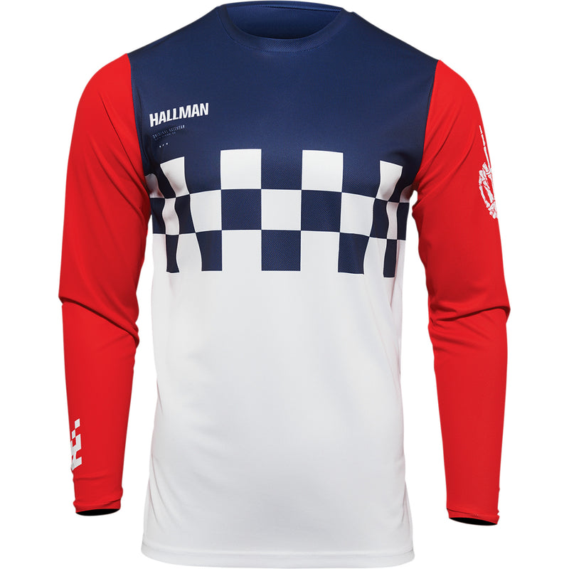 THOR Hallman Differ Cheq Jersey White/Red/Blue