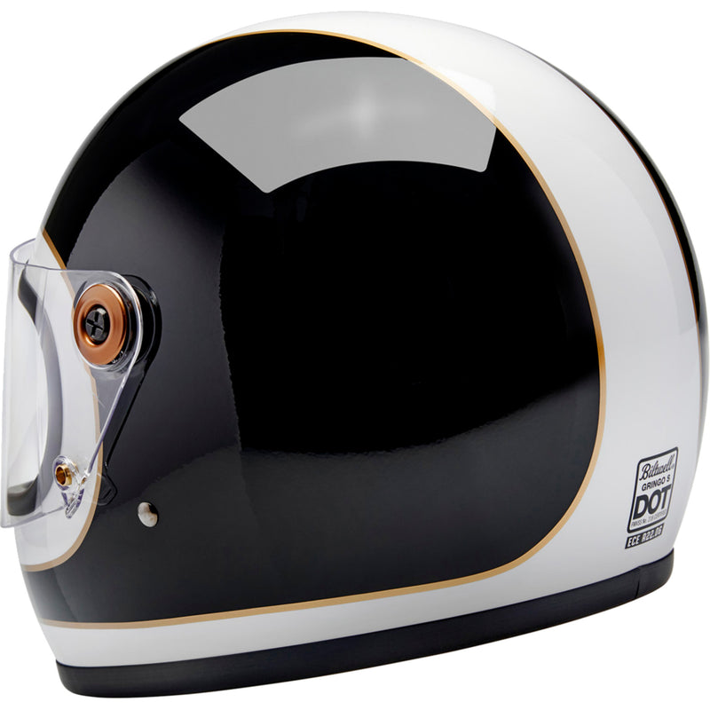 BILTWELL Gringo S Helmet Gloss - White/Black Tracker