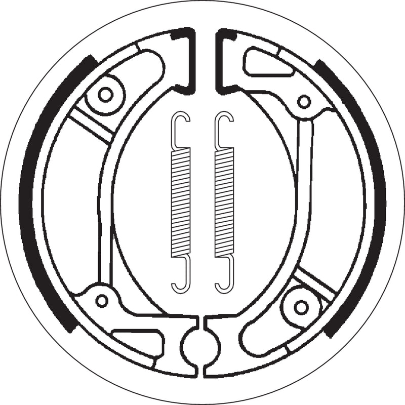 Sbs Brake Shoe - 2057 For SYM 50 / Mio 50 2002-2012 | Husqvarna CR 50 1984-1985 | Kymco 50 2000-2006