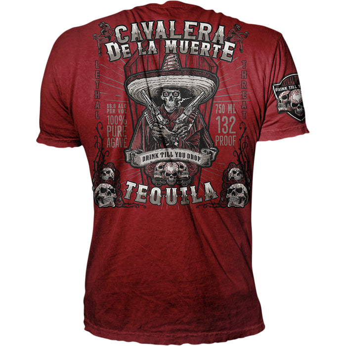 LETHAL THREAT 3030-20275 VV40161XXL Vintage Velocity Bandido Tequila T-Shirt burgundy - 2xl