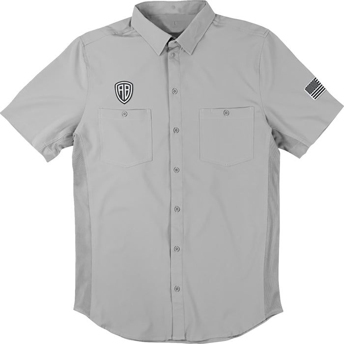 AMERICAN BIKER 3040-3414 ABBLETSRIDE16ST26GYS Let's Ride Vented Shirt gray/black - small