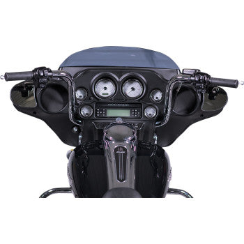 FAT BAGGERS INC. 0601-4772 903012 1-1/4" EZ Install Round Top Handlebar - Rounded Top - 12" - Chrome