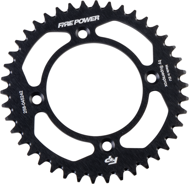 Fire Power 258-045242 FPA-452-42-BLK REAR SPROCKET ALUMINUM 42T BLK