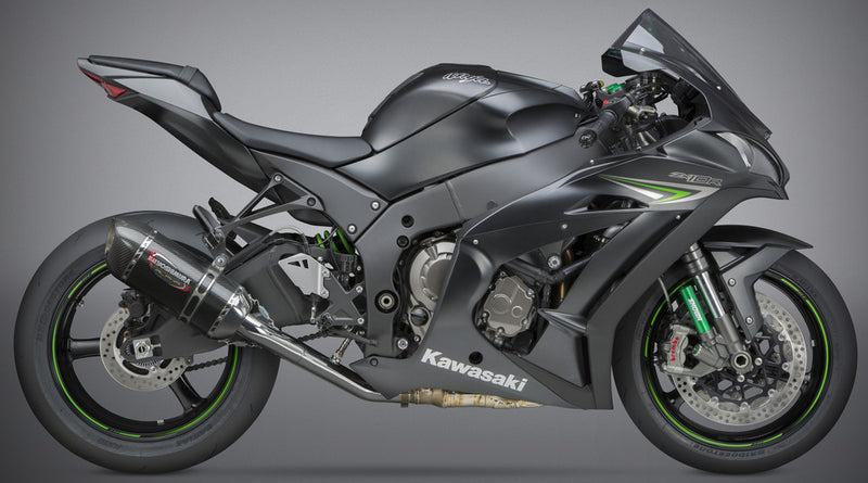Yoshimura Exhaust Race Alpha-T 3QTR Slip-ON SS-CF-CF - 141824M220 Kawasaki Ninja 2016-2020