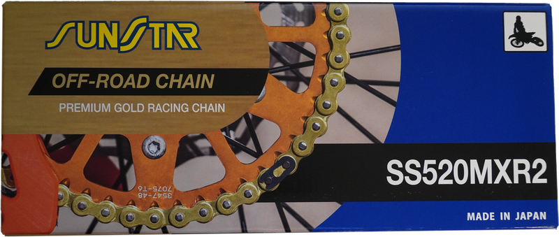 Sunstar Sprockets 691-1316 SS520MXR2-116 CHAIN MXR2 NON-SEALED 520X116 GLD/GLD