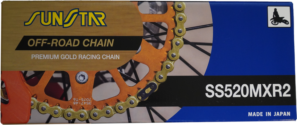 Sunstar Sprockets 691-1316 SS520MXR2-116 CHAIN MXR2 NON-SEALED 520X116 GLD/GLD