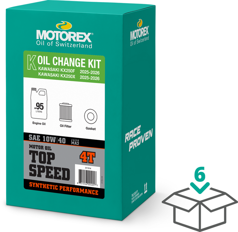 Motorex TOP Speed OIL Change Kit 0.95L 10W40 - 311914 Kawasaki KX 250 2025