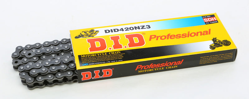 D.I.D Super 420NZ3-120 NON O-Ring Chain - 420NZ3X120RB For Suzuki 50 Gaucho / 75 Mini-Cross / 75 Colt / RM 80 1971-1977 | Aprilia 125 / 50 2002-2006