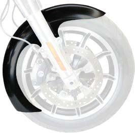 Paul Yaffe Bagger Nation DEI Fender 23 Inch W Spacers Black ` T - DEI23-13E-B For Harley Touring 1986-2013