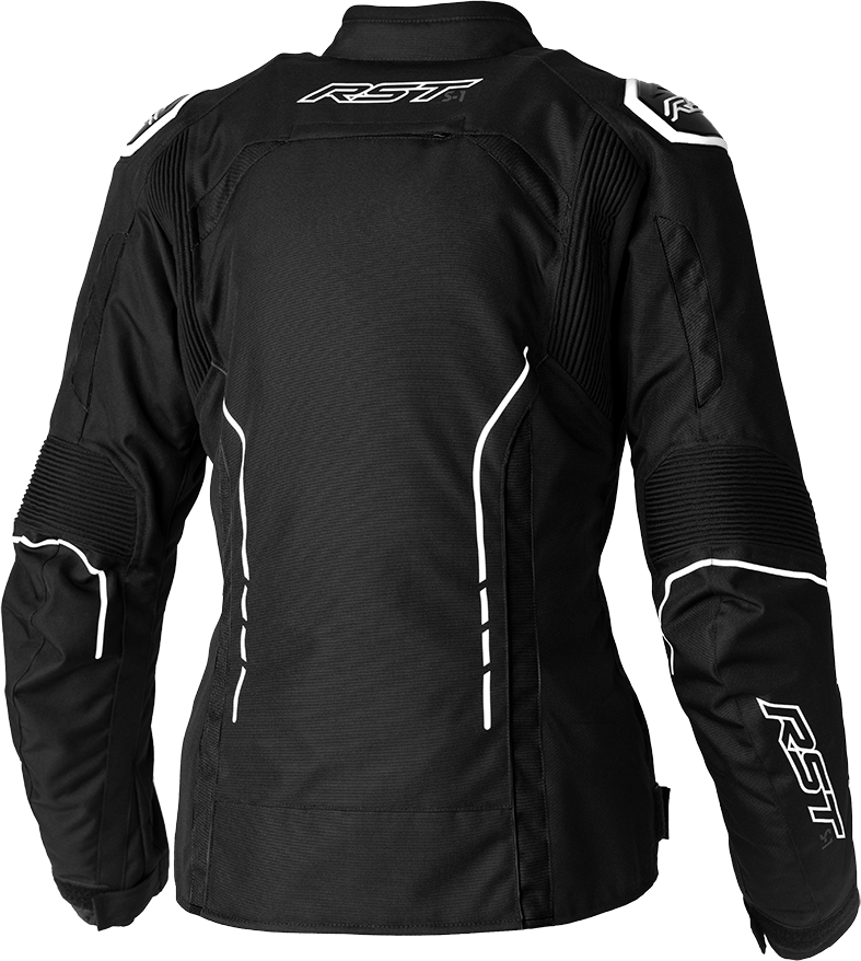 Rst Ladies S1 CE Jacket Black White Textile SM - 103056WHI-10