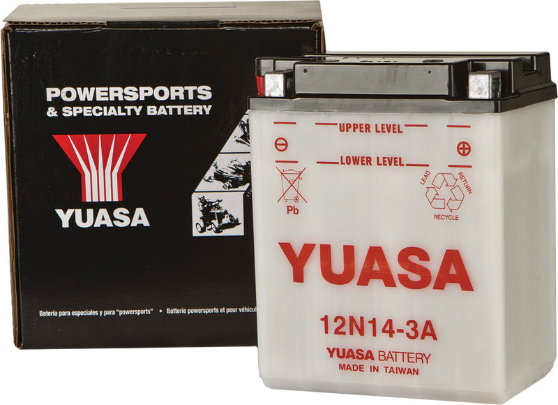 Yuasa Battery 12N14-3A Conventional - YUAM2241B Kawasaki 900 1972-1975