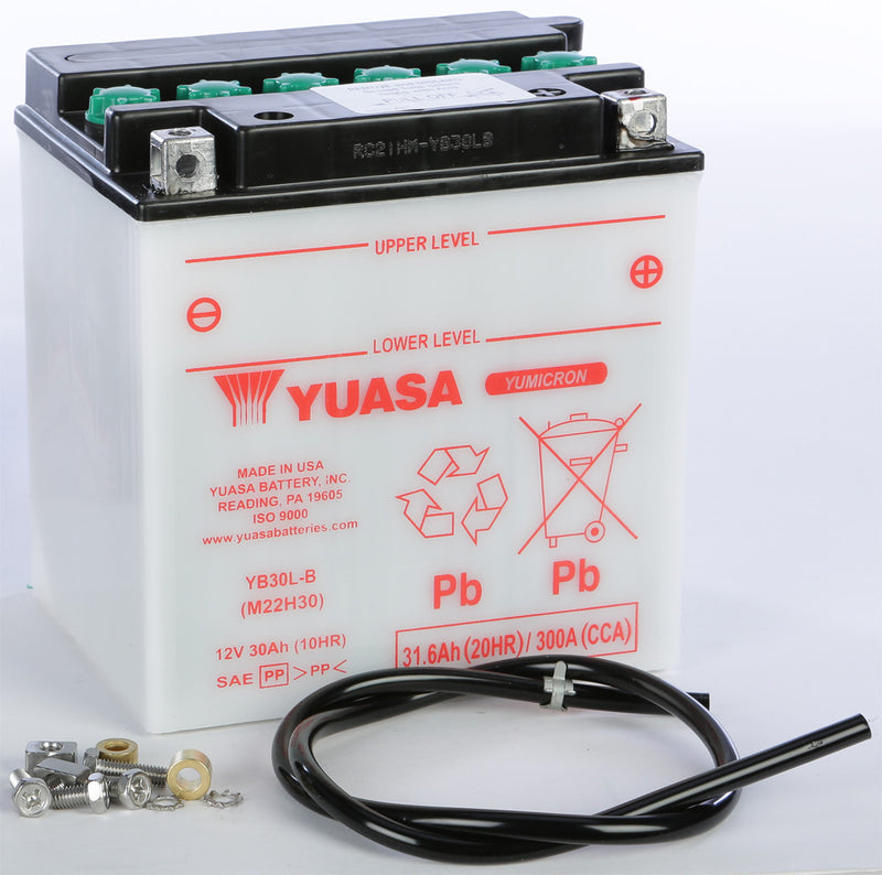 Yuasa Battery YB30L-B Conventional - YUAM22H30 For Harley Touring 1997-2006 | Arctic Cat UTVs 2009-2016