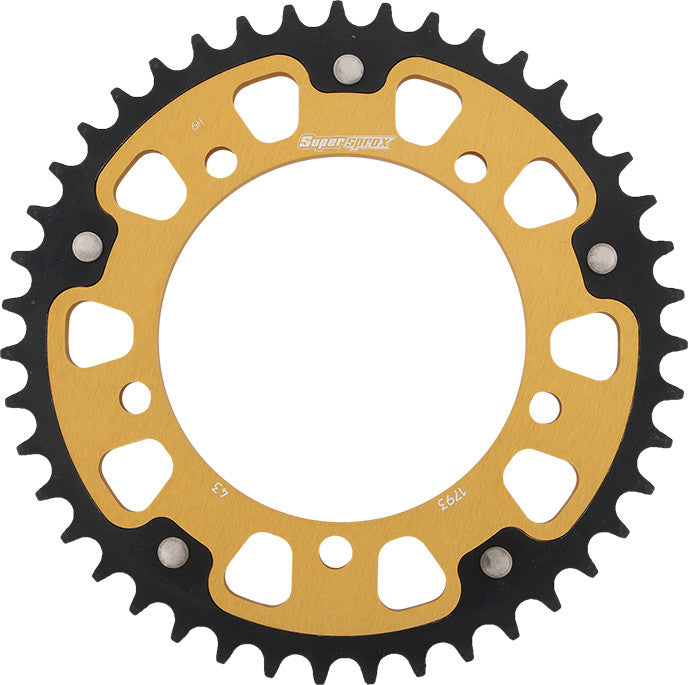 Supersprox 108-1793643 RST-1793-43-GLD REAR STEALTH SPROCKET ALU/STL 43T-520 GLD HAY/SUZ/TRI