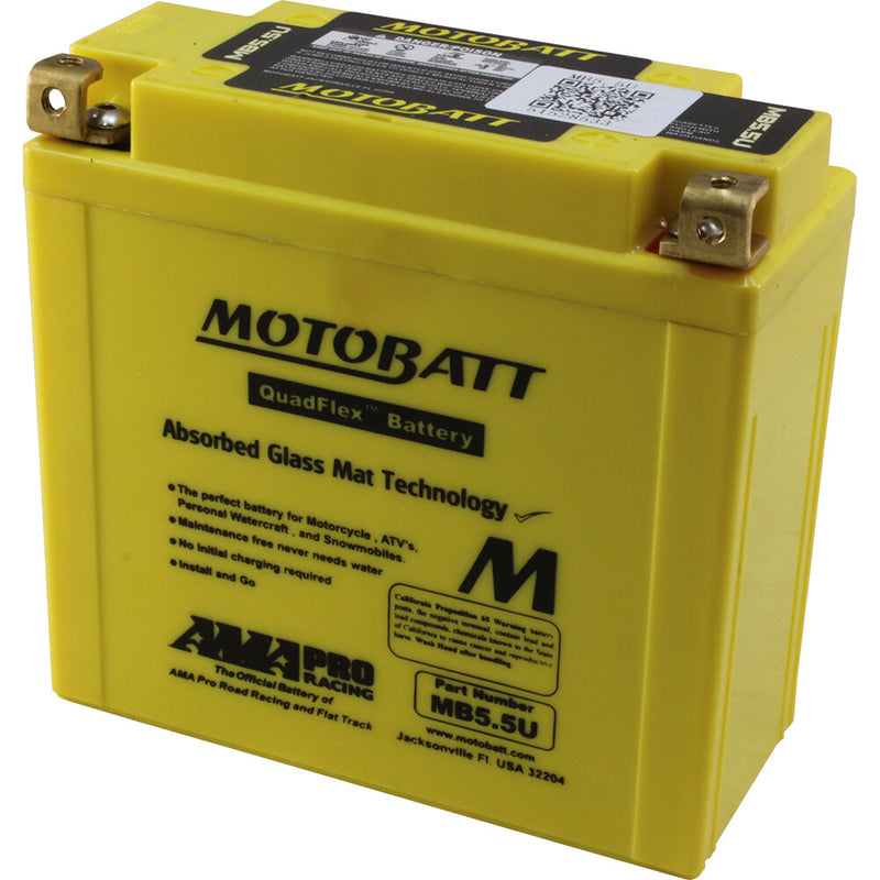 Motobatt 491-1028 MB5.5U BATTERY MB5.5U SEALED FACTORY ACTIVATED