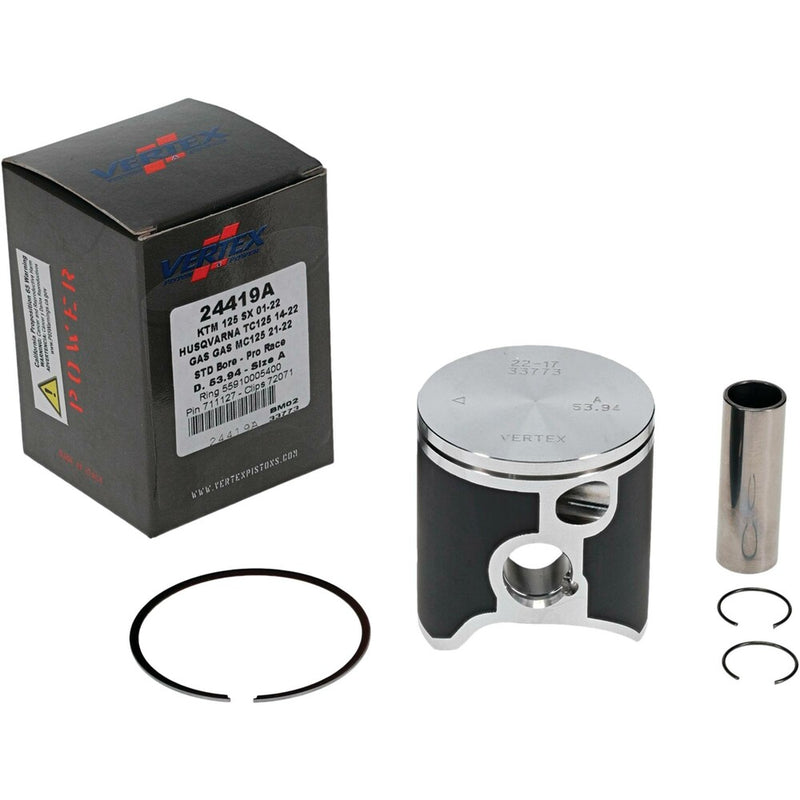 Vertex Piston Kit Forged PRO Race 53.94/Standard GAS - 24419A For KTM SX 125 / XC 125 2001-2024 | Husqvarna TC 125 2014-2024