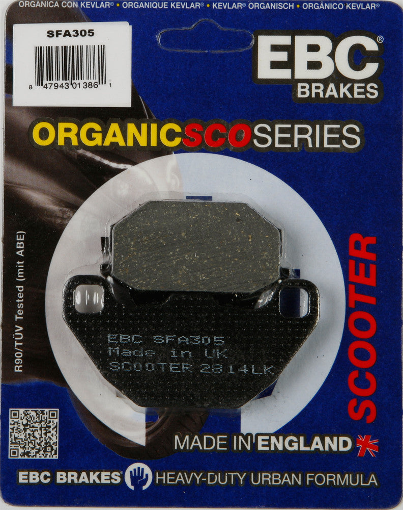 EBC Brake Pads Organic - SFA305 Kymco Super 8 150 2009-2012